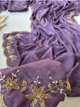 Rangoli crush sarees with sugarbeads work