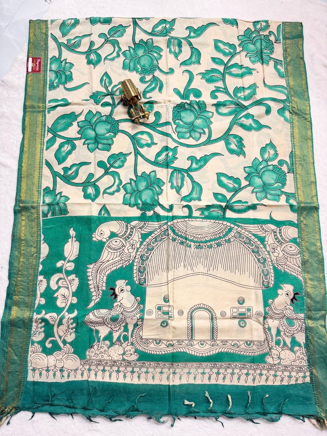 Chennur Silk Kalankari Dupatta - SogaSaree Handlooms