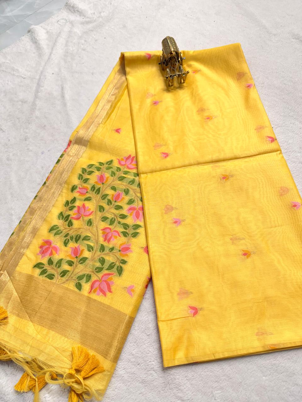 Chanderi Jamdhani Sarees - SogaSaree Handlooms