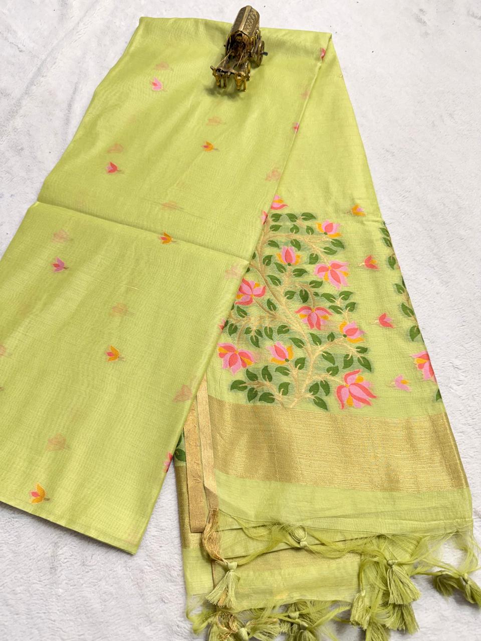 Chanderi Jamdhani Sarees - SogaSaree Handlooms