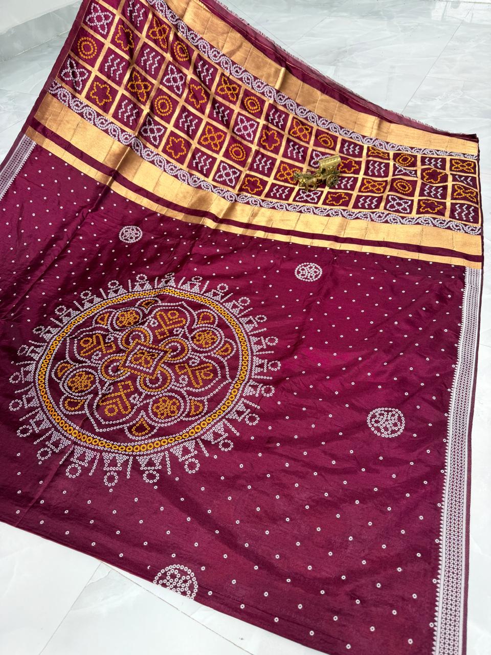 Gaji Silk Weaving Bandhini Designer Wear Saree - SogaSaree Handlooms