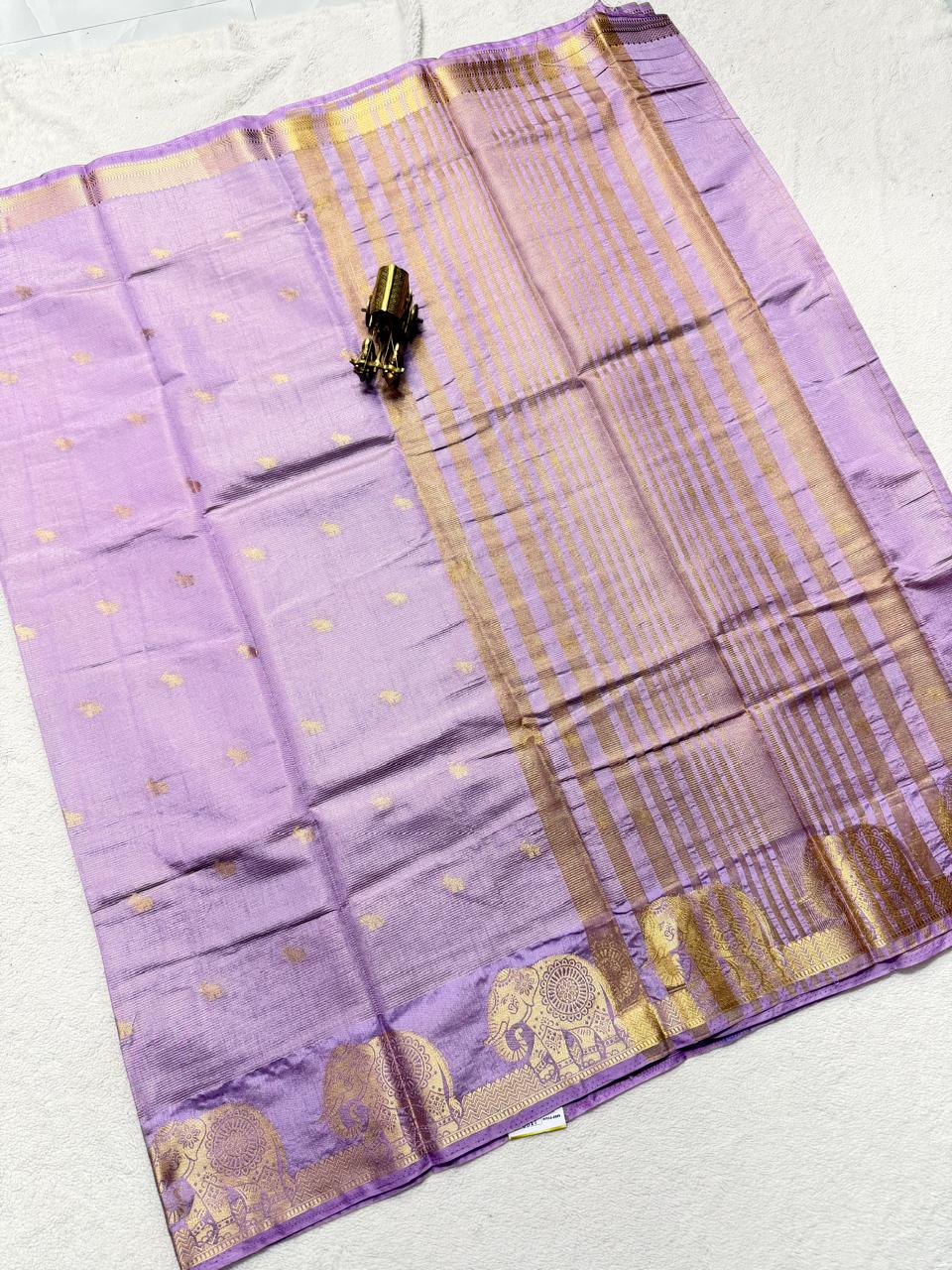 Soft Tissue with Elephant Buta - SogaSaree Handlooms