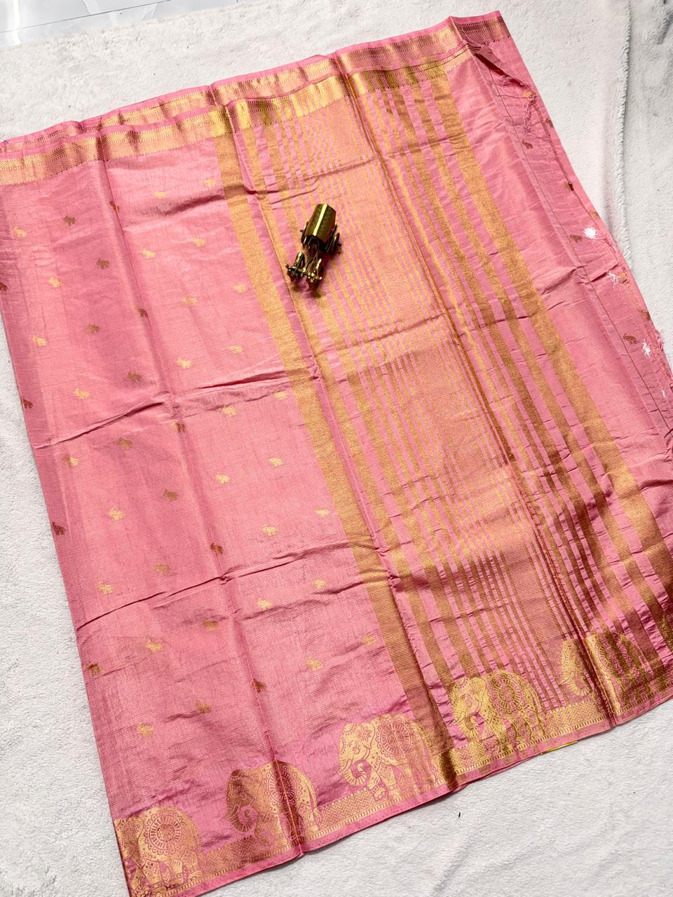 Soft Tissue with Elephant Buta - SogaSaree Handlooms