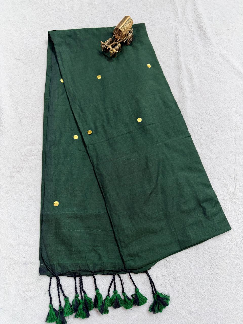 Khadi Cotton with Ginni Work Saree