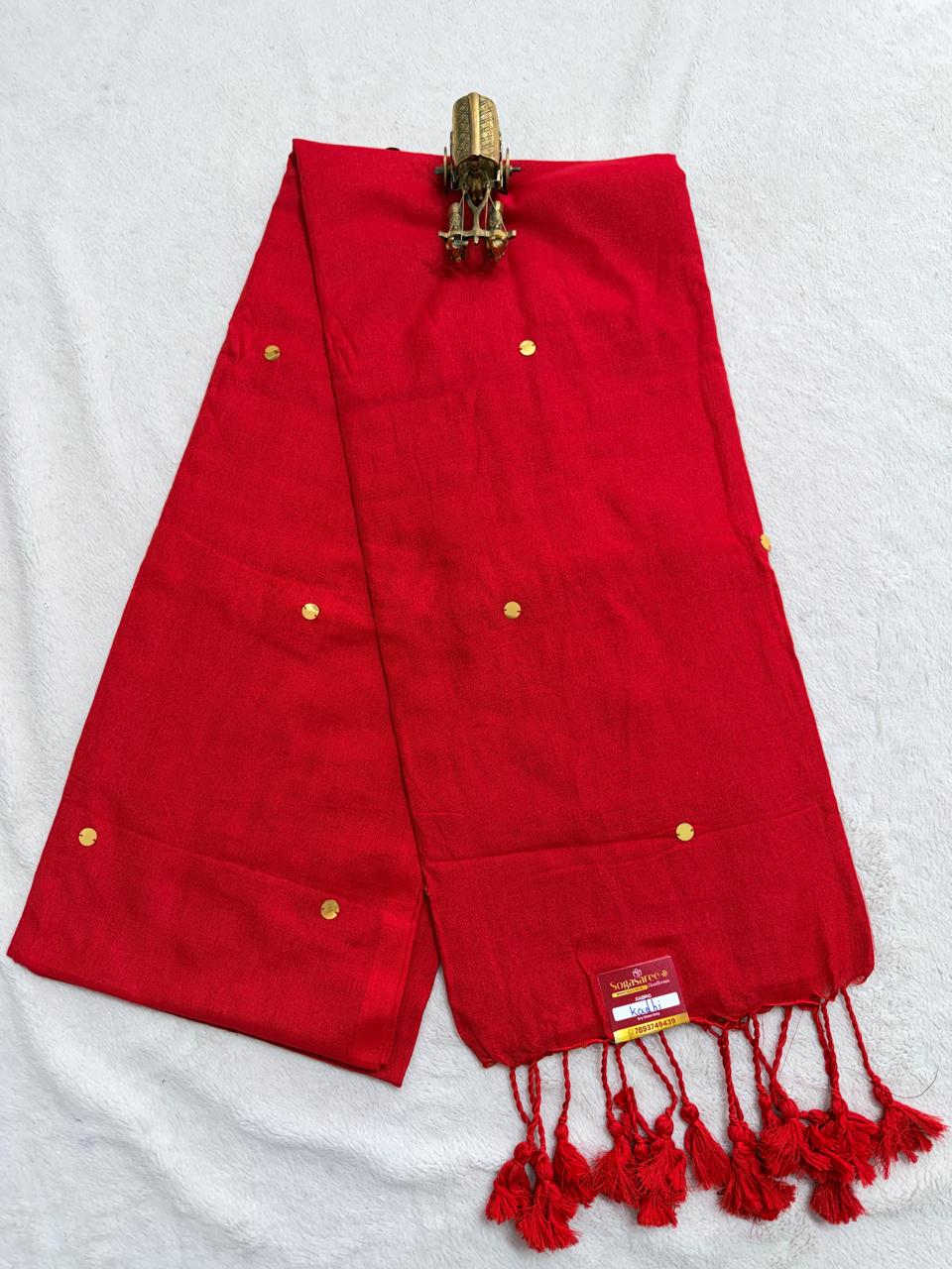 Khadi Cotton with Ginni Work Saree