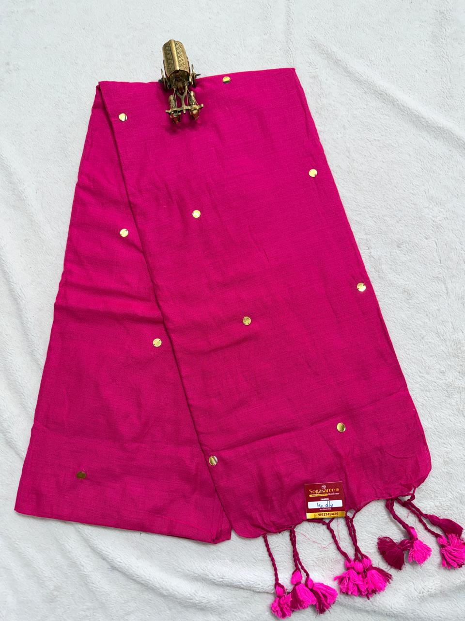 Khadi Cotton with Ginni Work Saree