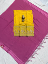 Falling Georgette Saree with designer work blouse