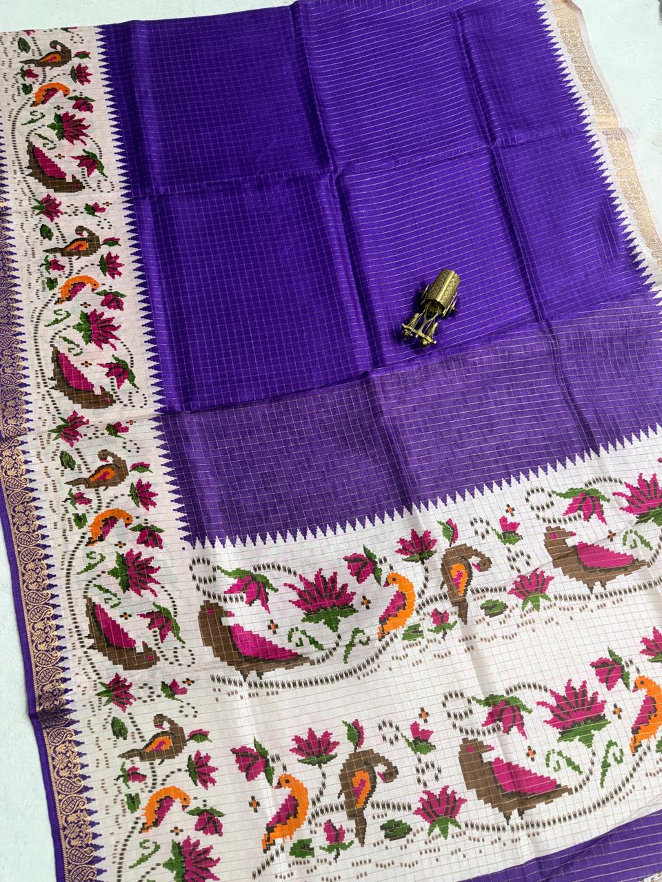 Crepe Silk with Patola design Saree.