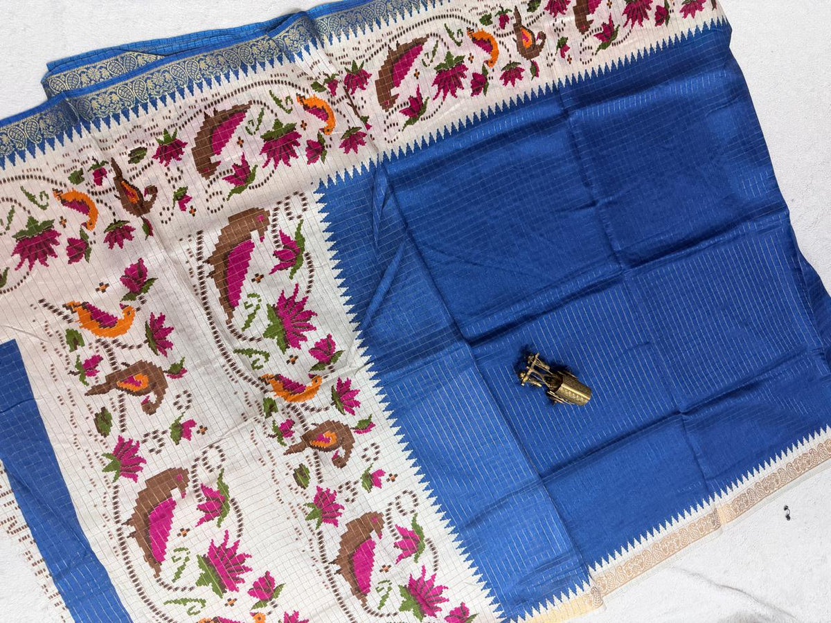 Crepe Silk with Patola design Saree.