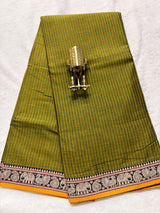 Pure NarayanaPet Cotton Check Sarees with Small Borders
