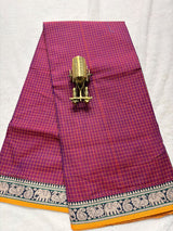 Pure NarayanaPet Cotton Check Sarees with Small Borders