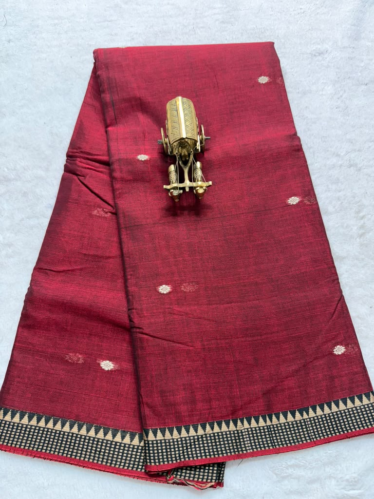 Pure NarayanaPet Cotton Small Border Sarees with Buti's
