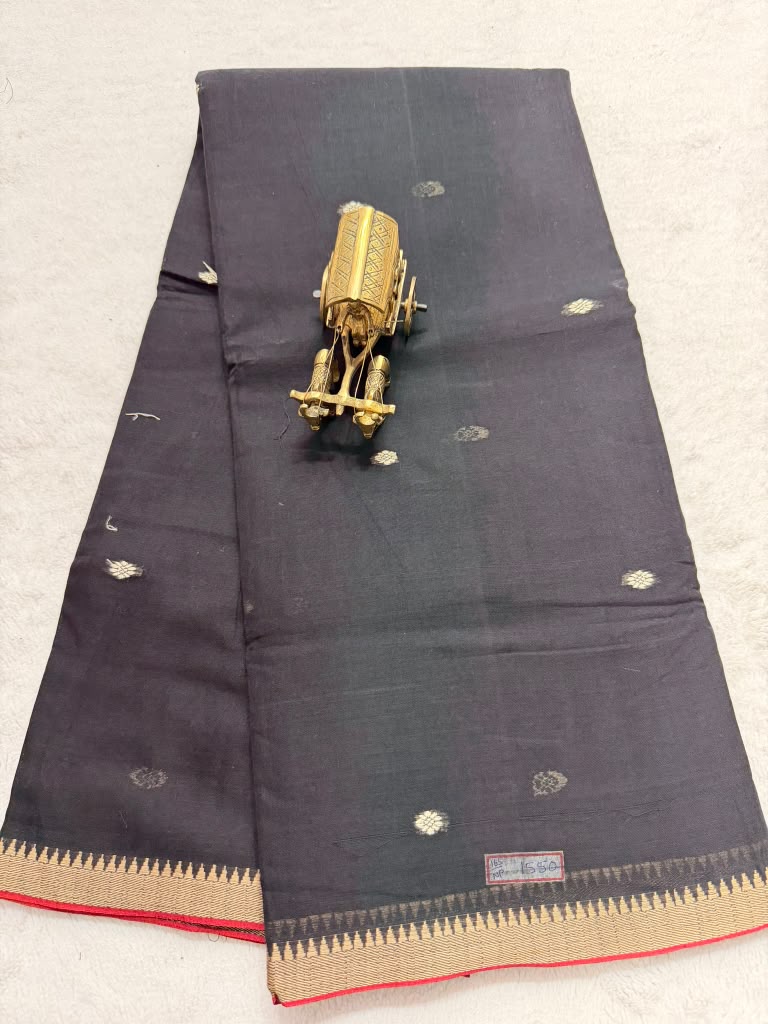 Pure NarayanaPet Cotton Small Border Sarees with Buti's