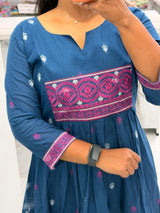 Cotton Embroidery Work Frock