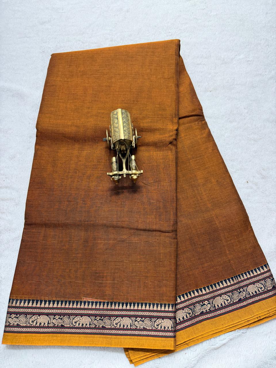 Pure NarayanaPet Cotton Plain Sarees with Small Borders