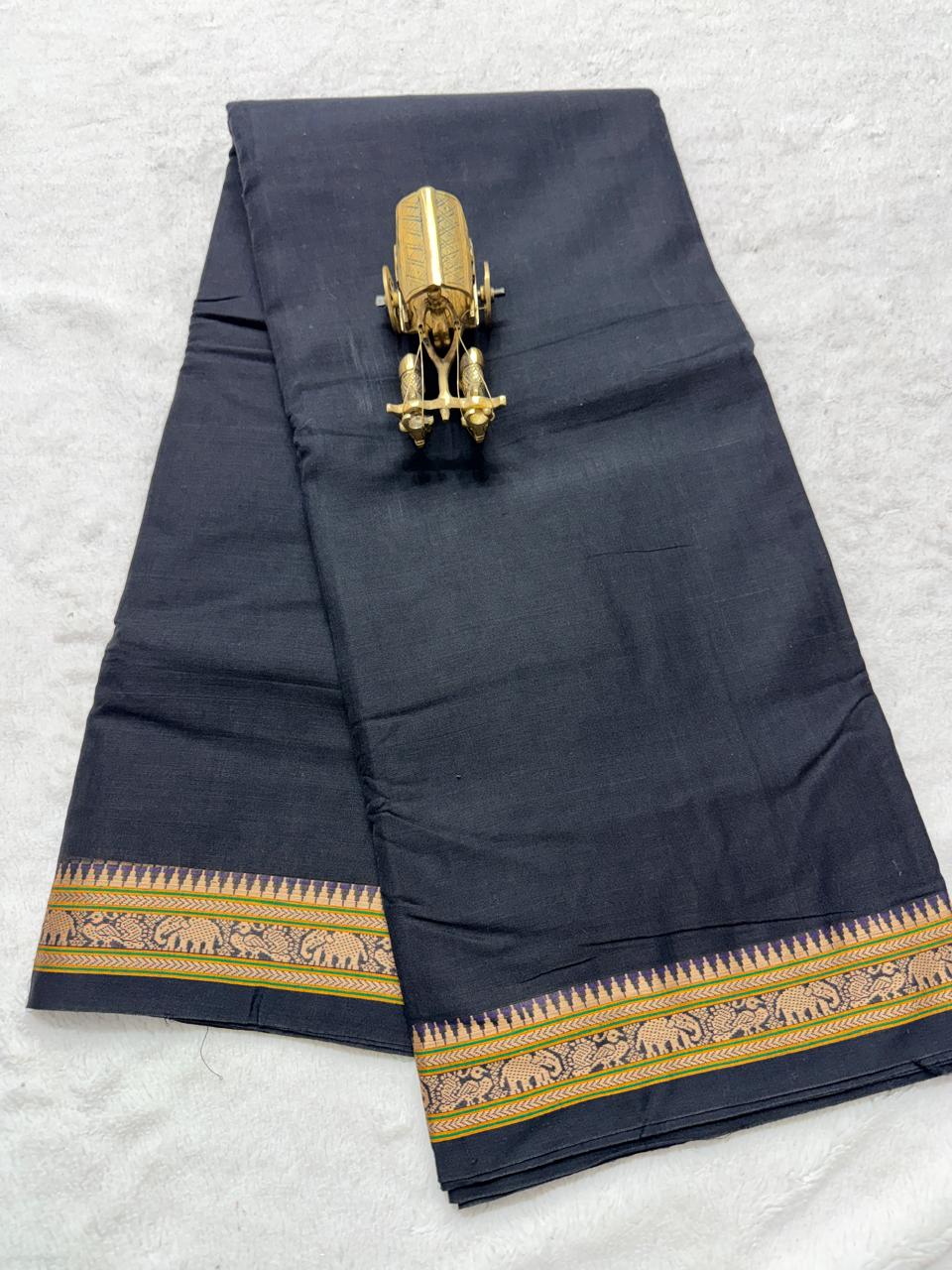 Pure NarayanaPet Cotton Plain Sarees with Small Borders
