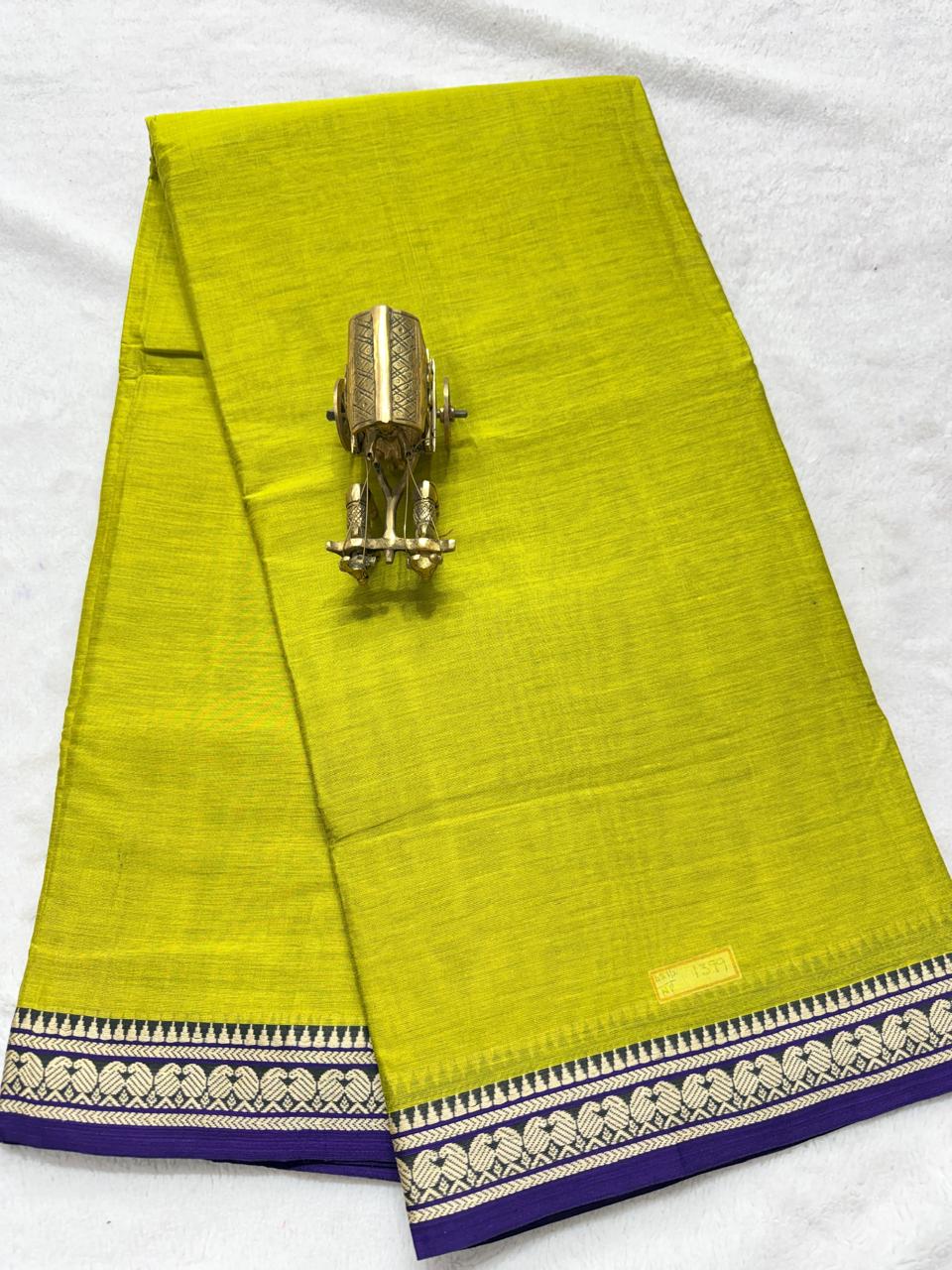 Pure NarayanaPet Cotton Plain Sarees with Small Borders