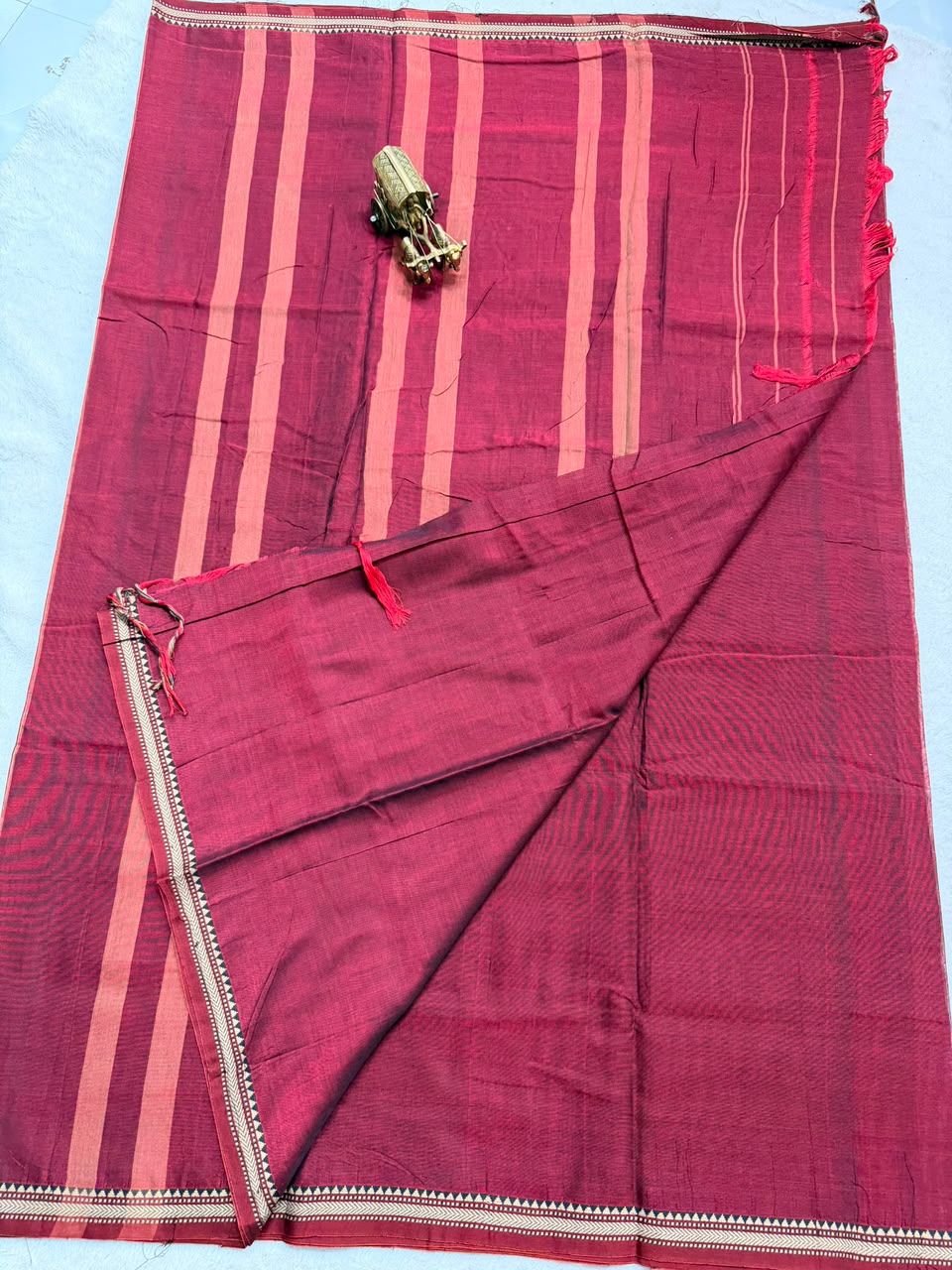 Pure Narayan Pet Plain Sarees with Small Borders - SogaSaree Handlooms
