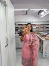 Mul Chanderi Party Wear Dress