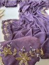 Rangoli crush sarees with sugarbeads work