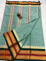Pure Narayan Pet Plain Sarees with Big Borders - SogaSaree Handlooms