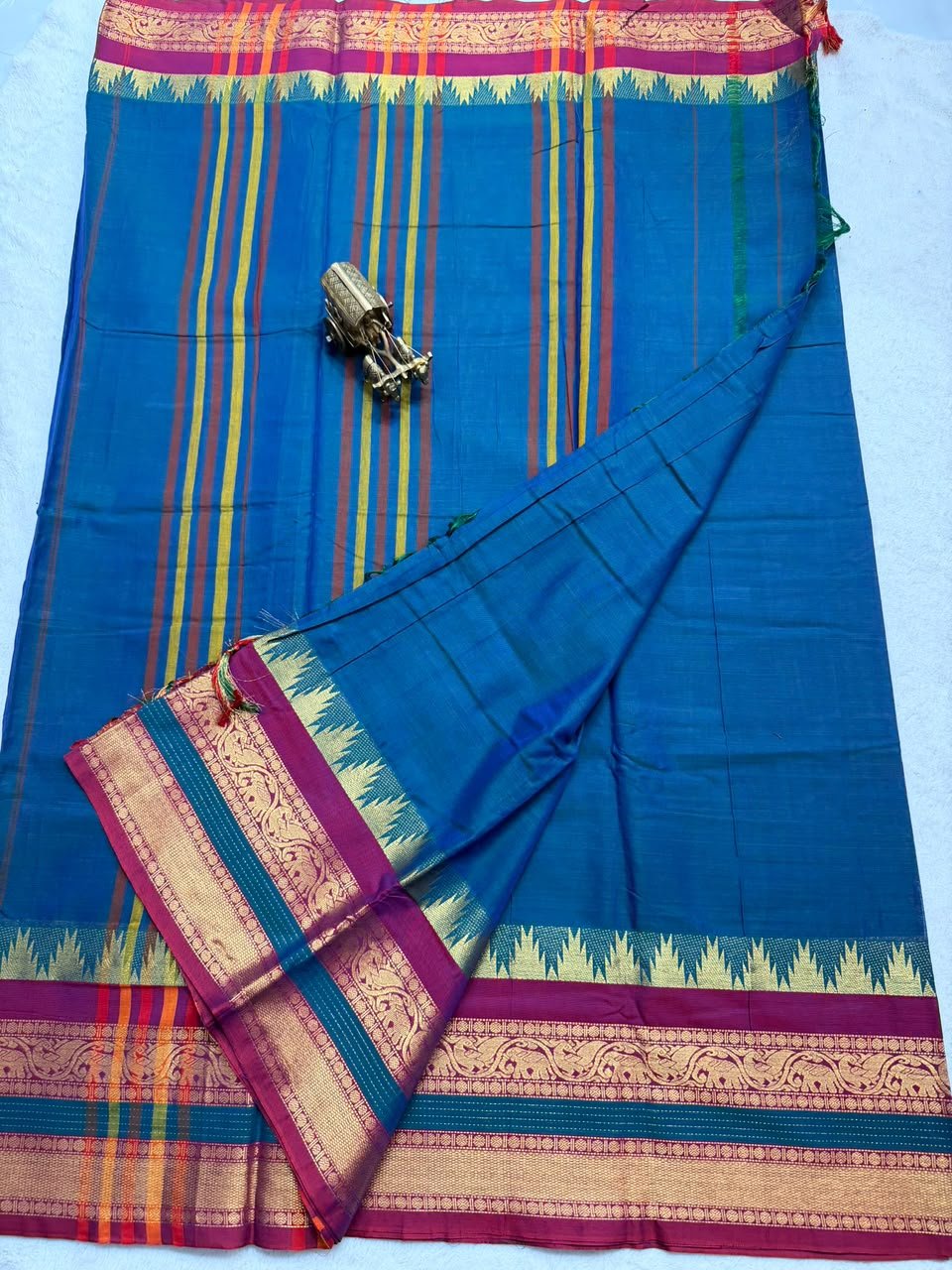 Pure Narayan Pet Plain Sarees with Big Borders - SogaSaree Handlooms
