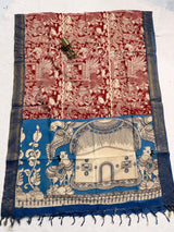 Chennur Silk Kalankari Dupatta - SogaSaree Handlooms