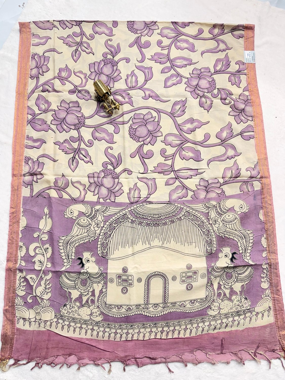 Chennur Silk Kalankari Dupatta - SogaSaree Handlooms