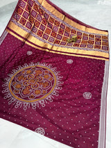 Gaji Silk Weaving Bandhini Designer Wear Saree - SogaSaree Handlooms