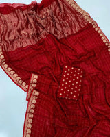 Chinnon Checks Mango Buta Saree - SogaSaree Handlooms