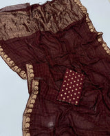 Chinnon Checks Mango Buta Saree - SogaSaree Handlooms