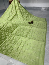 Mango Silk Embroidwery work saree - SogaSaree Handlooms