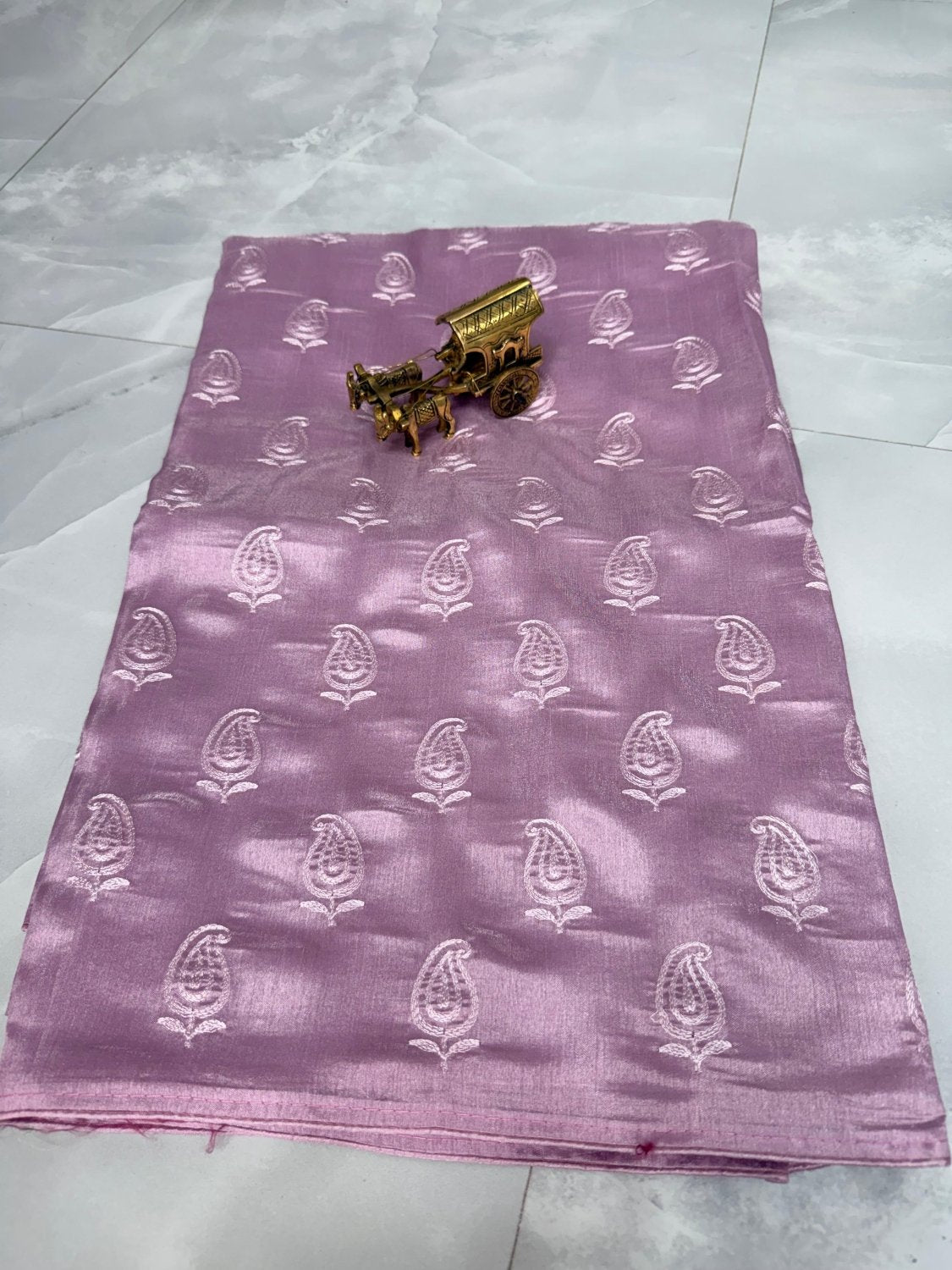 Mango Silk Embroidwery work saree - SogaSaree Handlooms