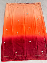 Chiffon Dual shade Sunflower Work saree