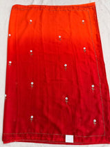 Chiffon Dual shade Sunflower Work saree