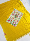 Premium Space silk saree with Chain Work Designer Blouse