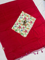 Premium Space silk saree with Chain Work Designer Blouse