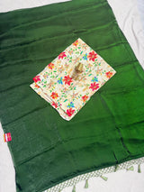 Premium Space silk saree with Chain Work Designer Blouse