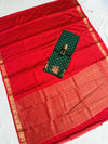 Chinnon checks saree with designer sequence work blouse.