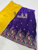 Premium space silk Embroidery and Cutdana work Party Wear Lehanga