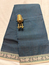 Pure NarayanaPet Cotton Check Sarees with Small Borders