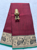Pure NarayanaPet Cotton Plain Sarees with Big Borders