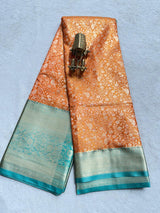 Premium Light Weight Semi Kanchi Pattu All over Brocade weaving Saree.