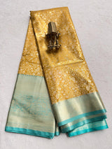 Premium Light Weight Semi Kanchi Pattu All over Brocade weaving Saree.