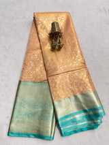 Premium Light Weight Semi Kanchi Pattu All over Brocade weaving Saree.