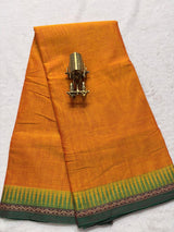 Pure NarayanaPet Cotton Plain Sarees with Small Borders