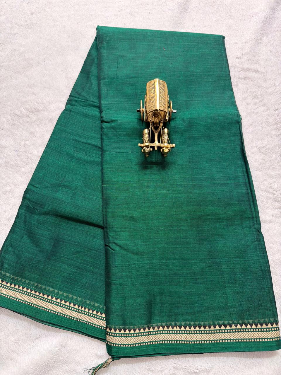 Pure NarayanaPet Cotton Plain Sarees with Small Borders