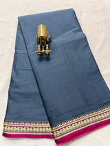 Pure NarayanaPet Cotton Plain Sarees with Small Borders