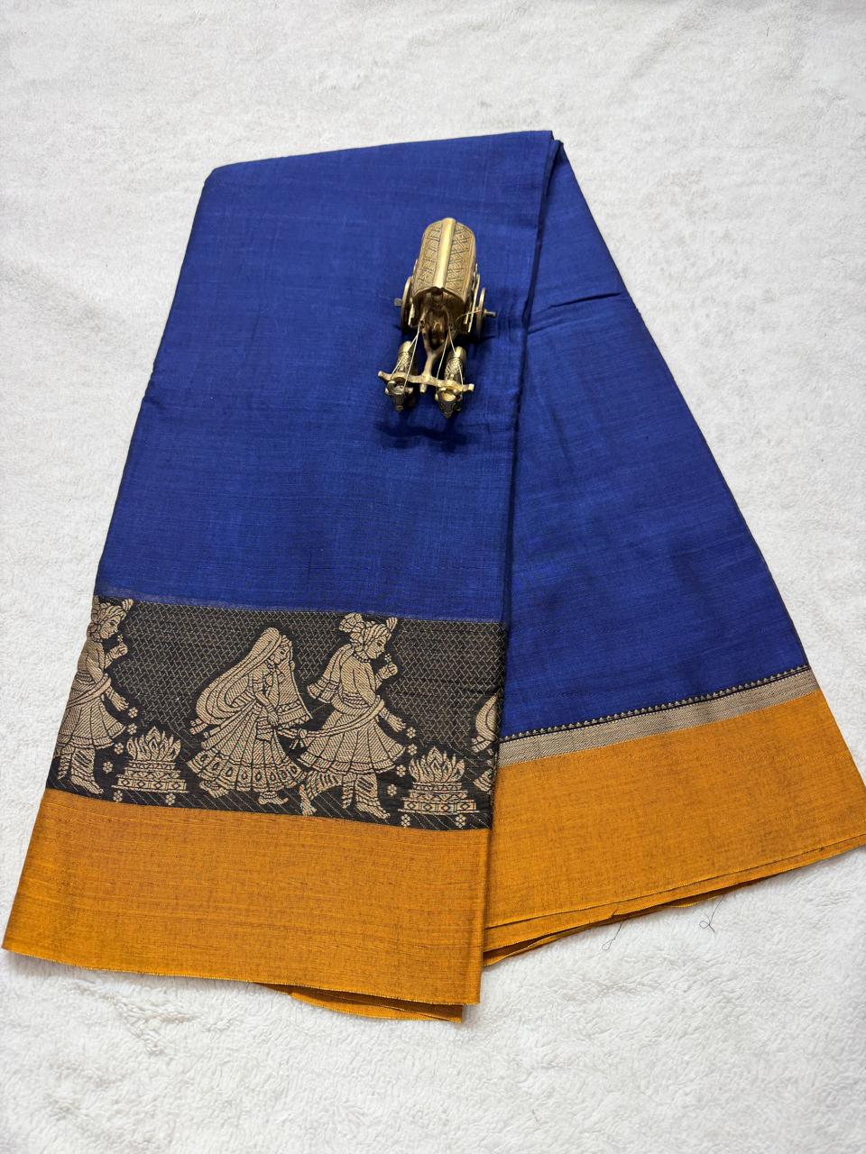 Pure NarayanaPet Cotton Plain Sarees with Big Borders